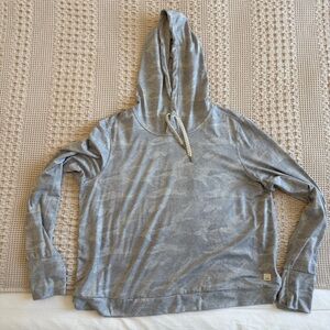 Vuori Halo Essential Hoodie Light Gray Camo